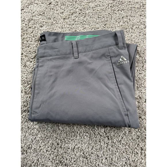 Adidas Mens Performance Golf Pants Stretch Gray Chino 40x32 - Read - Picture 1 of 11